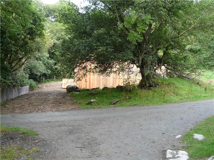 The completed turbine house from the gate into the reserve 22 Aug 2015