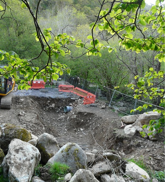Excavation for the turbine base 14 May 2015 Excavation for the turbine base 14 May 2015
