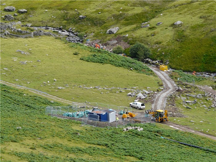 The weir construction site 4 Aug 2015