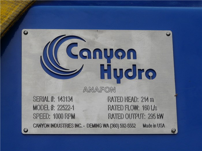 The Anafon turbine 29 July 2015 The Anafon turbine 29 July 2015