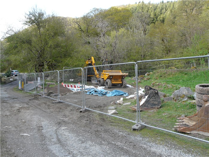 The access track to the Turbine House goes in 7 May 2015 The access track to the Turbine House goes in 7 May 2015