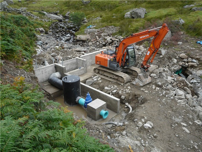 The Tank and pipework are installed and the anchor block cast 22 Aug 2015 The Tank and pipework are installed and the anchor block cast 22 Aug 2015