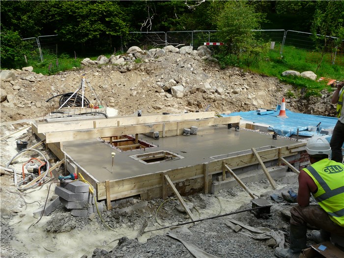 The floor of the turbine house is cast 16 June 2015 The floor of the turbine house is cast 16 June 2015