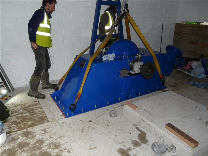 The turbine in position 29 July 2015 The turbine in position 29 July 2015