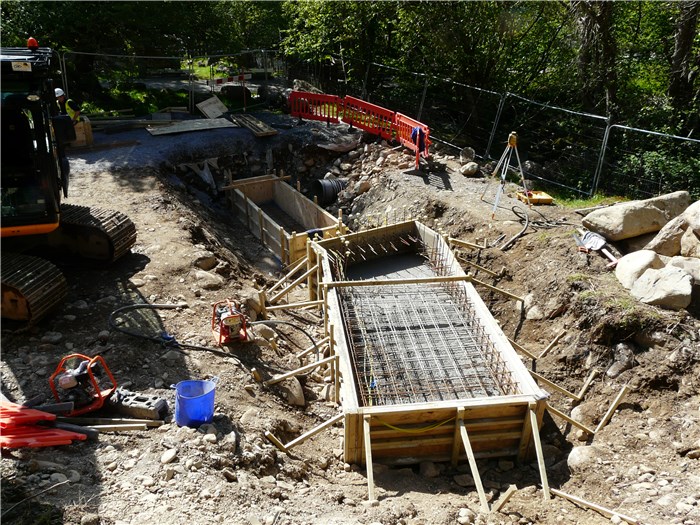Shuttering and concrete for the turbine base 21 May 2015
