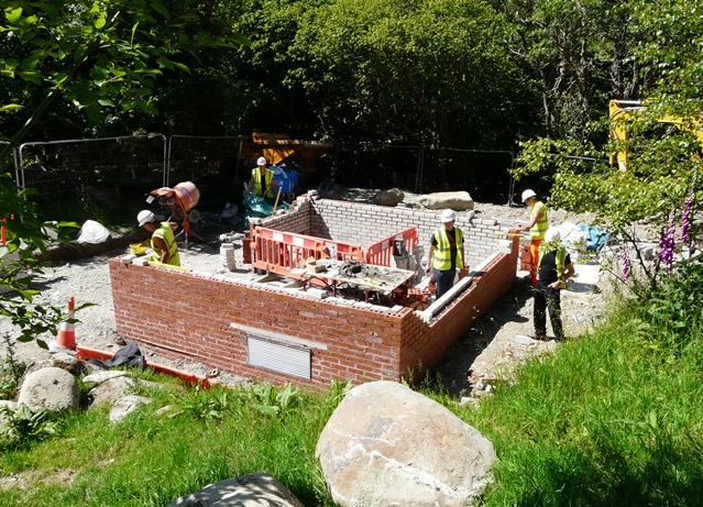 Walls of the substation well on their way 23 June 2015 Walls of the substation well on their way 23 June 2015