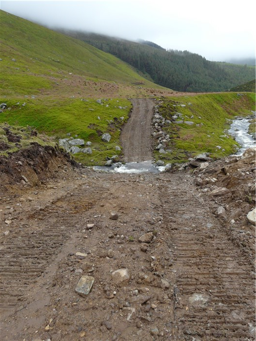 Temporary track across Afon Anafon 2 June 2015 Temporary track across Afon Anafon 2 June 2015