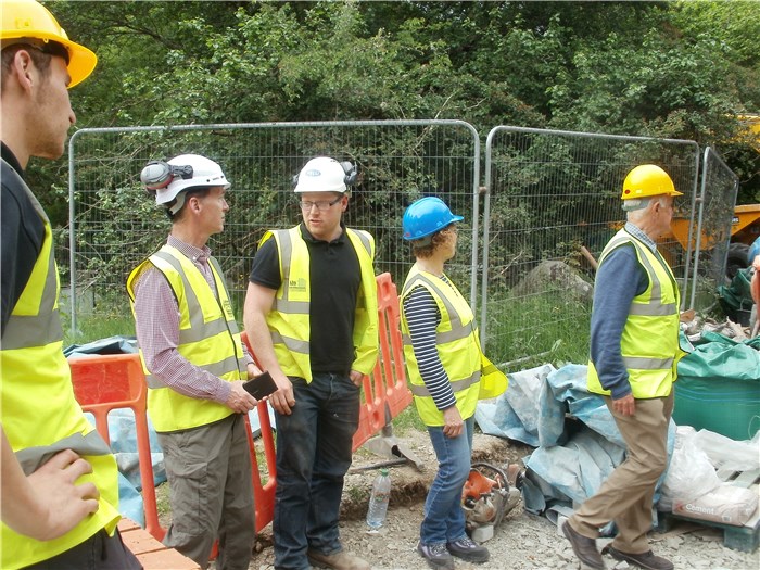 Emyr Roberts CEO of NRW visits the Anafon Hydro 25 June 2015