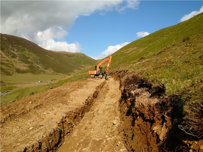 The trench for the first 130m of pipe is open 3 June 2015 The trench for the first 130m of pipe is open 3 June 2015