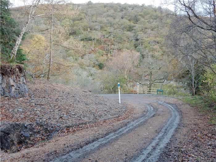 The forest road above the turbine house is reinstated 29 October 2015