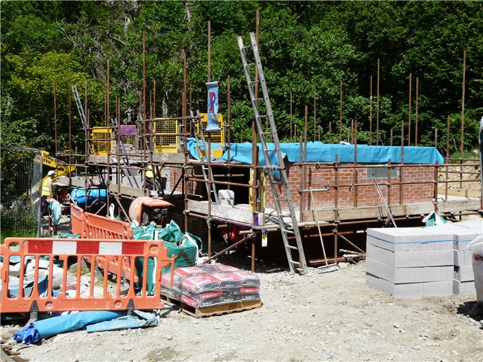 Turbine house substation roof slab cast  3 July 2015