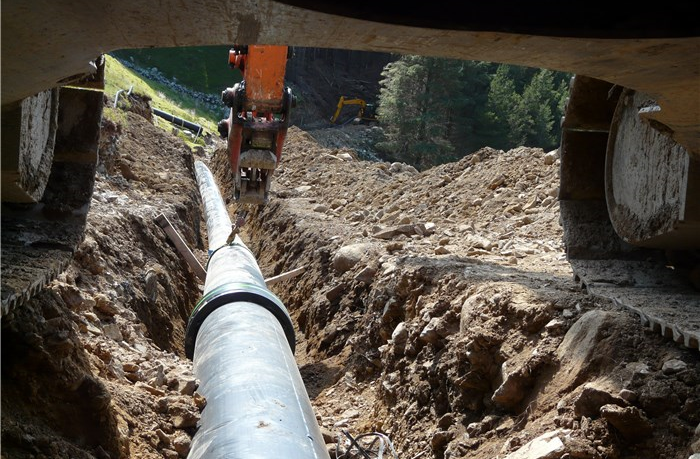 The pipes meet and the connection is made 9 July 2015 The pipes meet and the connection is made 9 July 2015
